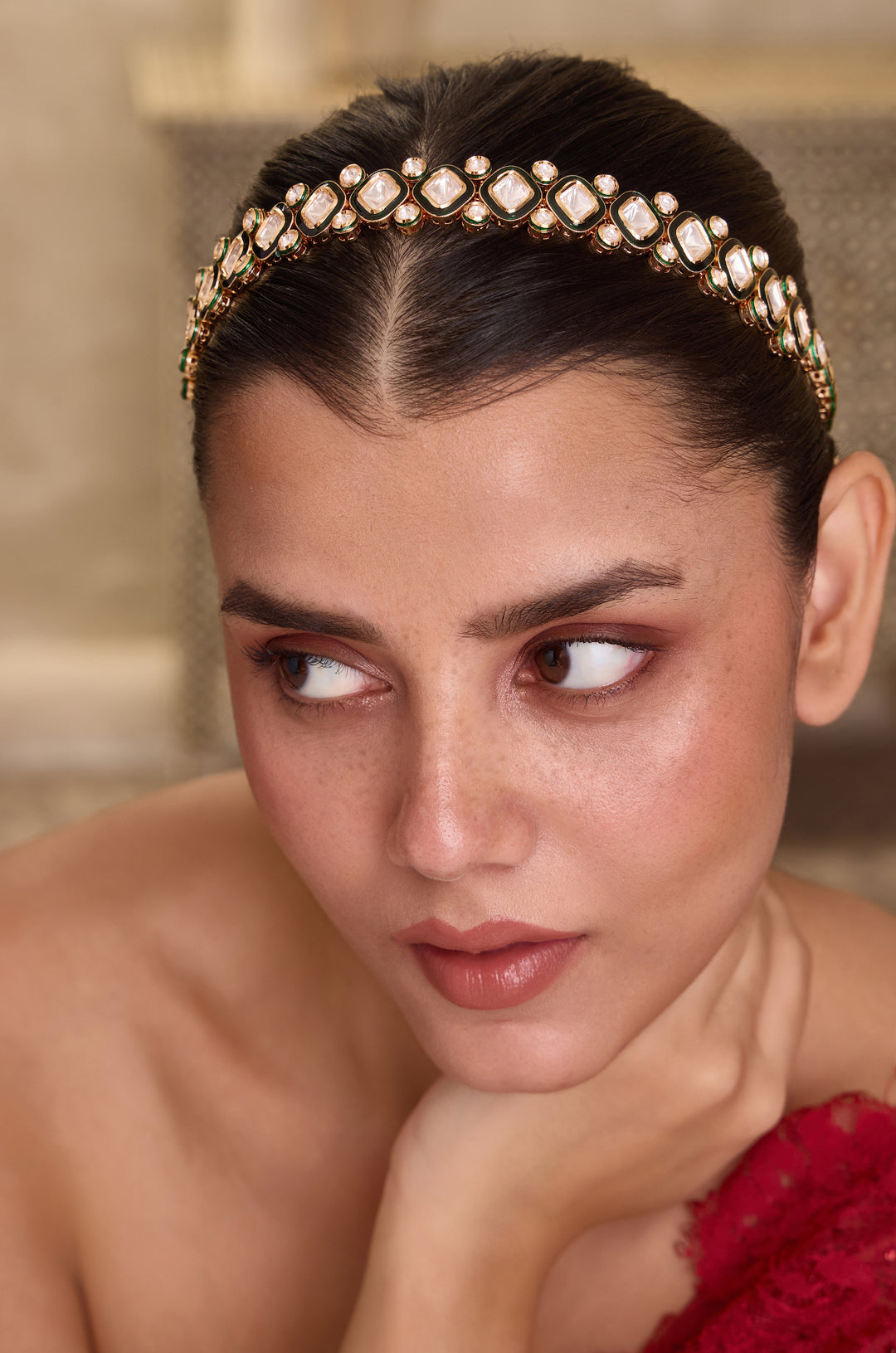 Inayat Green Polki Headband