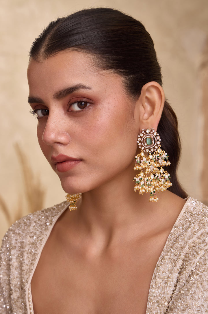 Shaniya Mint Polki Earrings