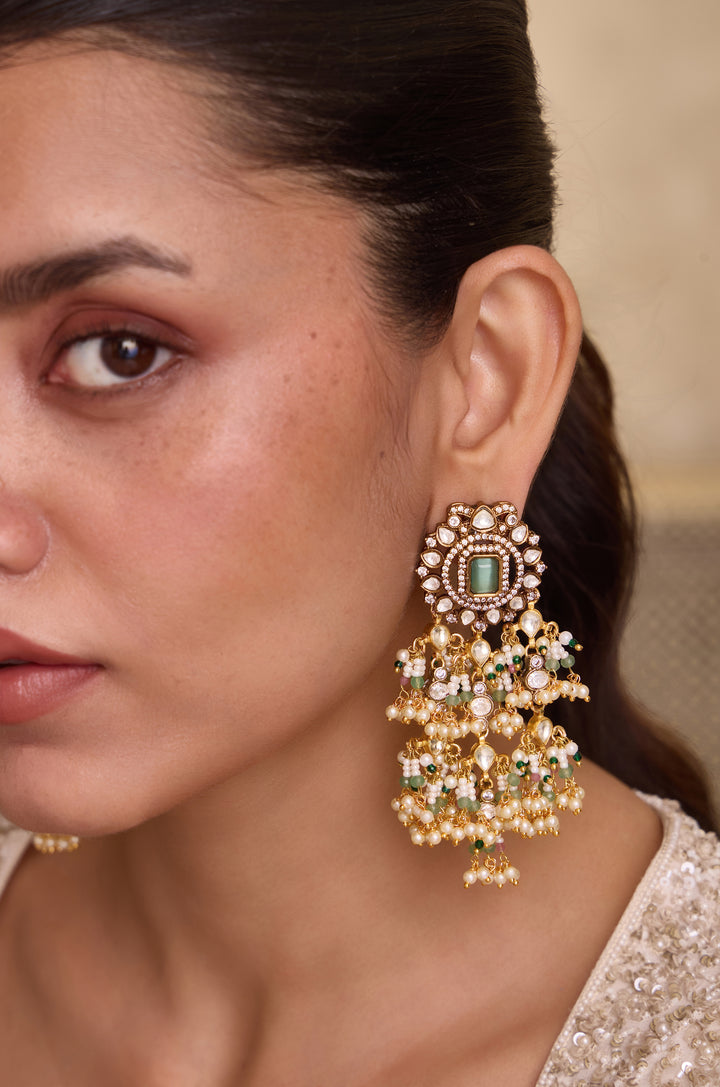 Shaniya Mint Polki Earrings