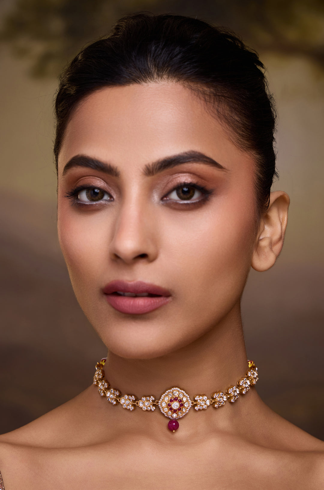 Pari Red Polki Necklace