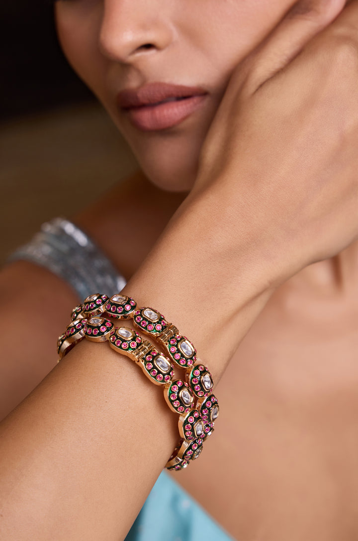 Gulzar Polki Bangles - Set of 2