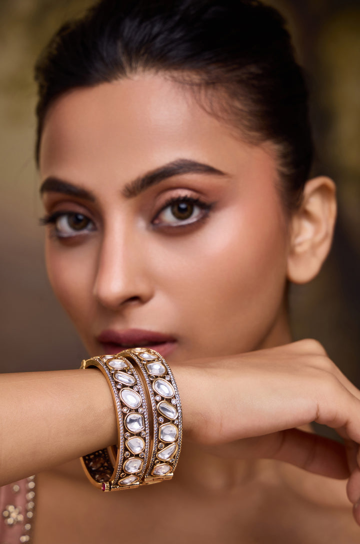 Zora Polki Bangles - Set of 2