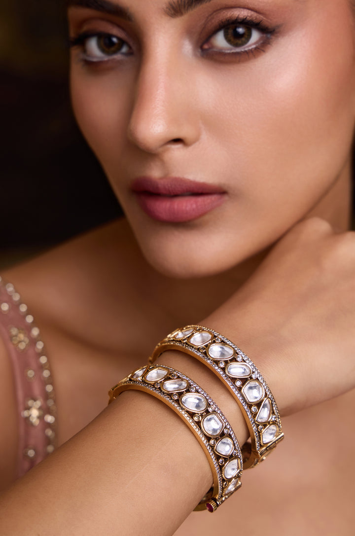 Zora Polki Bangles - Set of 2