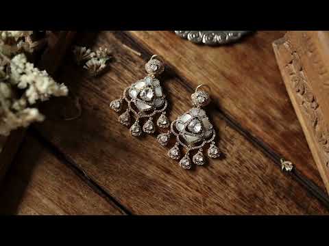 Qashi Mother of Pearl Polki Earrings