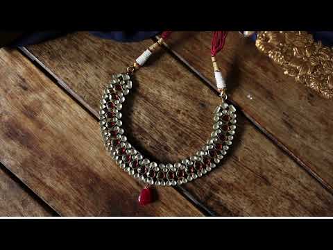 Indali Red Kundan Necklace