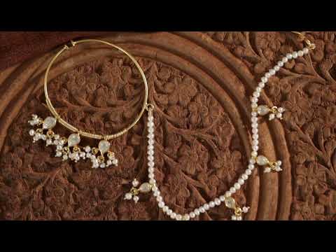 Mahira Polki Silver Nosepin