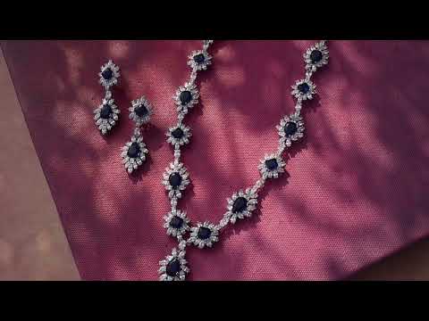 Vivian Blue Victorian Necklace Set