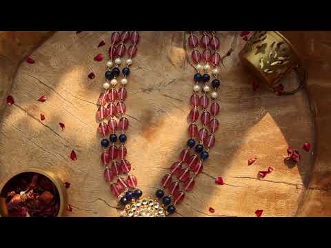 Saanvi Pink Kundan Necklace
