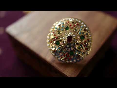 Jahana Multicoloured Jadau Ring