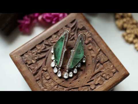 Triveni Mint Victorian Earrings