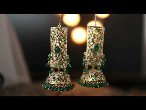 Ophelia Green Jadau Earrings