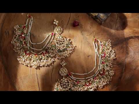 Dhairya Mint Kundan Earrings