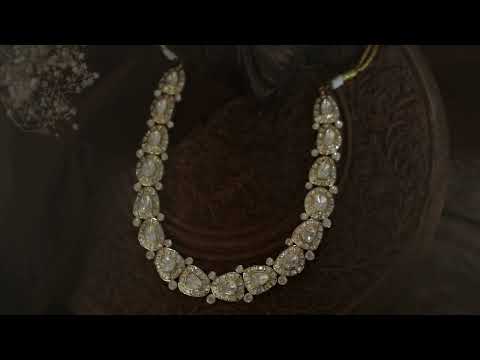 Arzoo Polki Silver Necklace