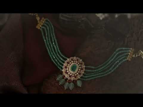 Ruqayyah Silver Polki Necklace