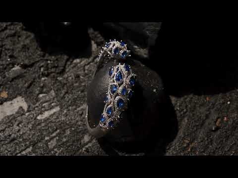 Emily Blue Faux Diamond Bracelet