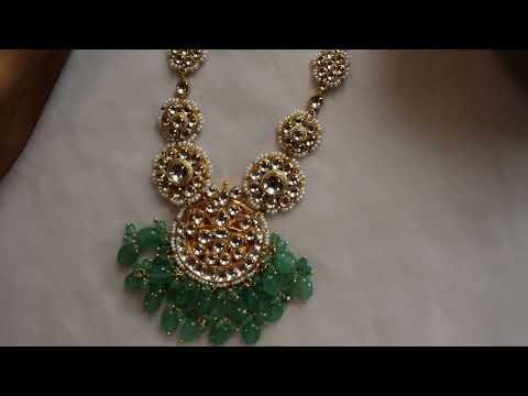 Kiara Green Kundan Necklace