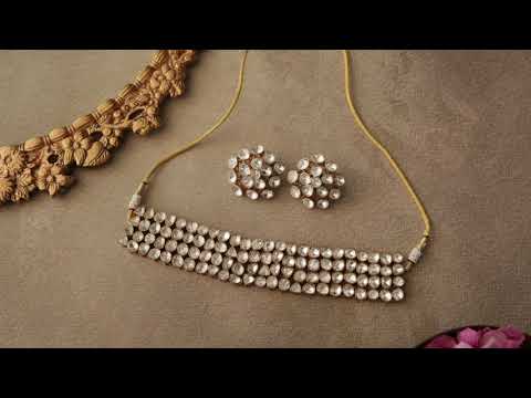 Nirvaana Victorian Polki Necklace Set