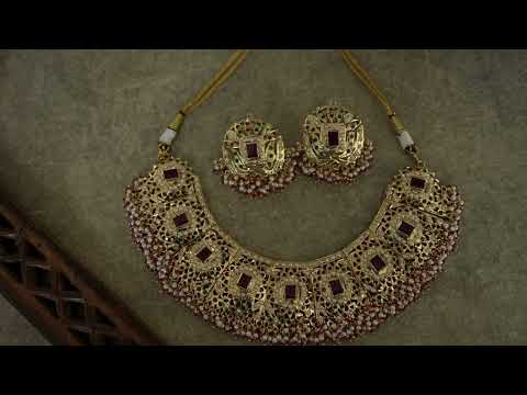 Swarga Multicolored Jadau Necklace Set