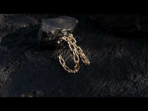 Cecilia Faux Diamond Hoops