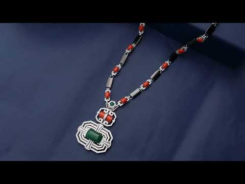 Luna Orange Pendant Necklace