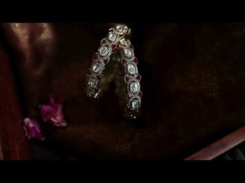 Kritika Ruby Red Polki Bangles- Set of 2