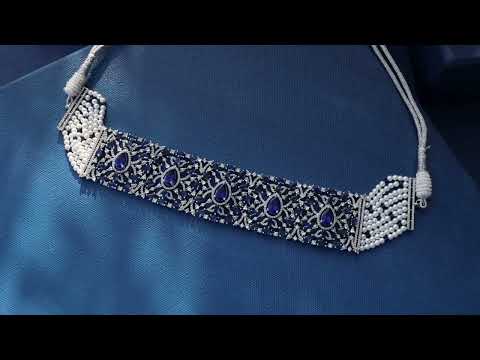 Myra Blue Choker Necklace