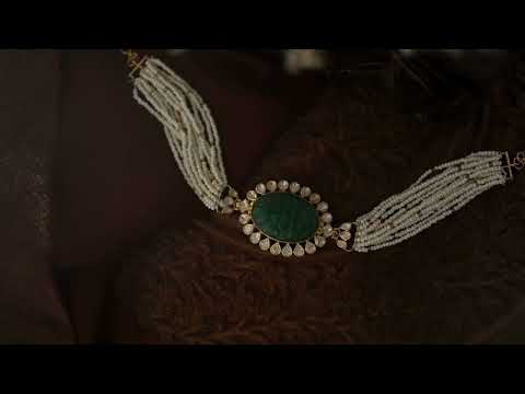 Taabir Polki Silver Necklace