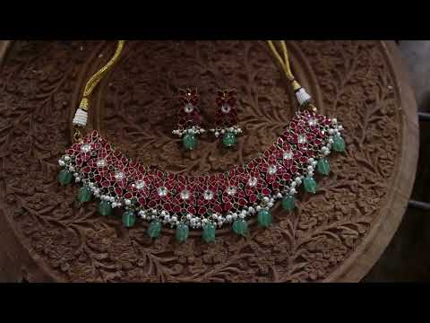 Gaurika Kundan Silver Necklace Set