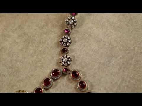 Tashi Red Polki Hathphool