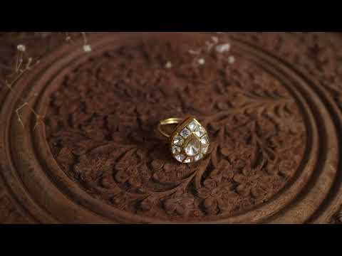 Netra Polki Silver Ring