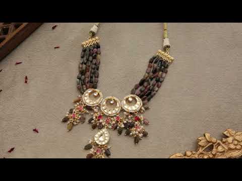 Vrinda Multicolored Kundan Necklace
