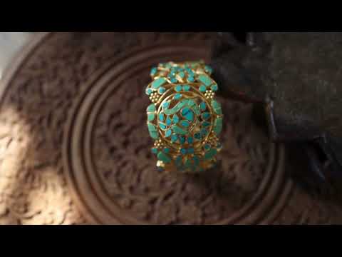 Netra Turquoise Silver Bangle