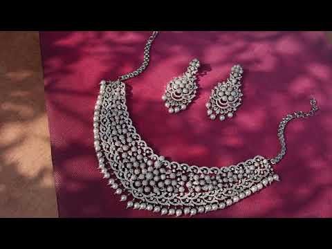 Reese Faux Diamond Necklace Set