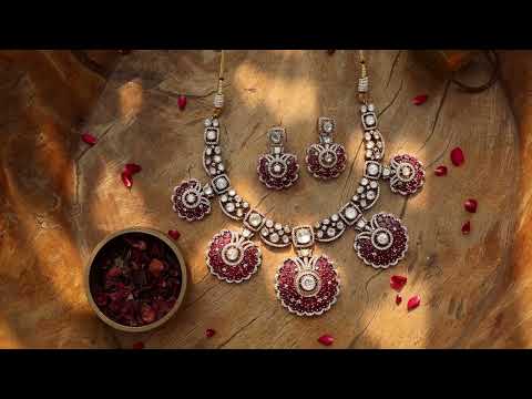 Urvashi Pink Polki Necklace Set