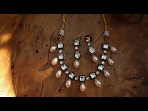 Gurwari Pearl And Polki Necklace Set