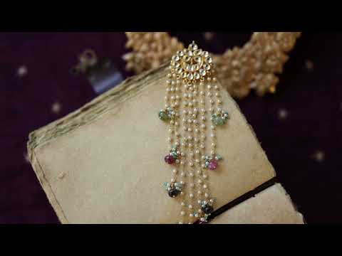 Madhur Kundan Braid Pin