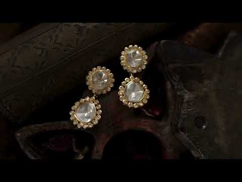 Mahika Polki Silver Earrings