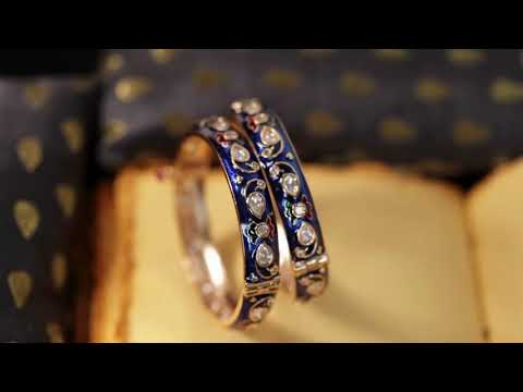 Shivaya Meenakari Polki Bangles - Set of 2