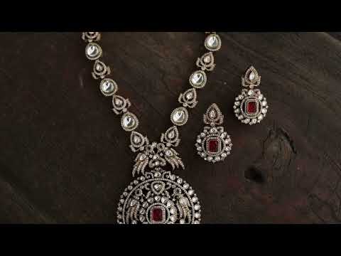 Neesha Victorian Polki Necklace Set