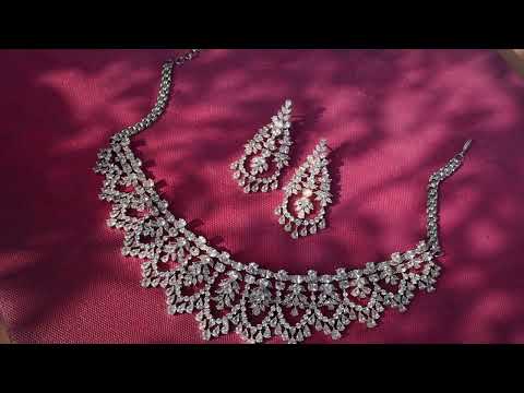 Callie Faux Diamond Necklace Set