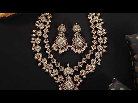Pravya Pink Polki Necklace Set