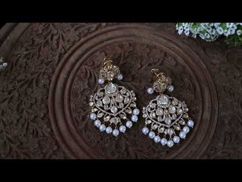 Ishani Polki Silver Earrings
