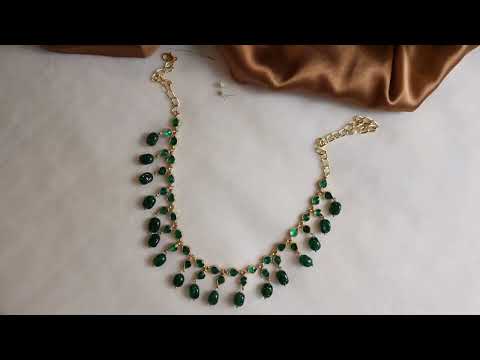 Mallika Green Kundan Necklace