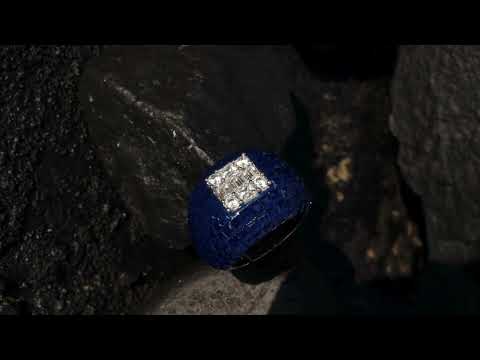 Grace Blue Faux Diamond Ring