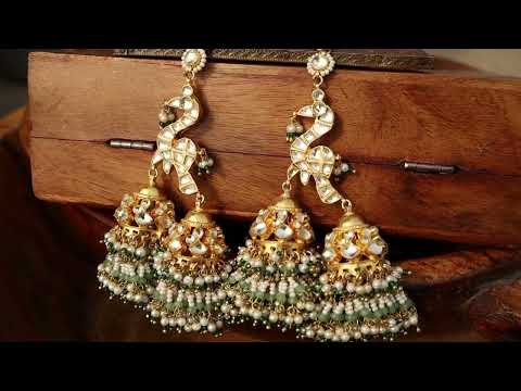 Enora Kundan Jhumka Earrings