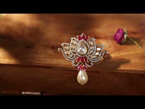 Rani Lotus Polki Ring