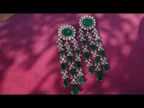 Derya Green Dangler Earrings