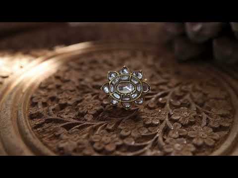 Khushi Kundan Silver Ring