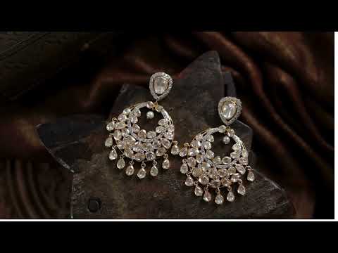 Depika Polki Silver Earrings