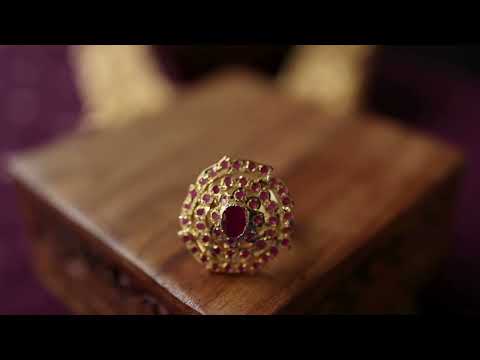 Kiruthika Pink Jadau Ring